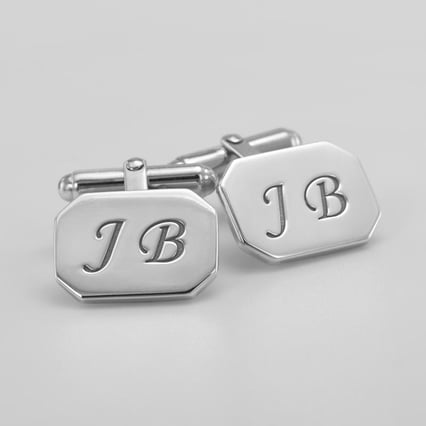 Strieborné manžetové gombíky s gravírom Arnoud