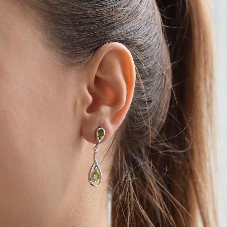 Náušnice s olivínmi 107832