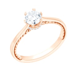 Romantický zásnubný prsteň s moissanitom Meliora