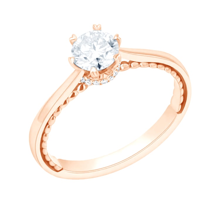 Romantický zásnubný prsteň s moissanitom