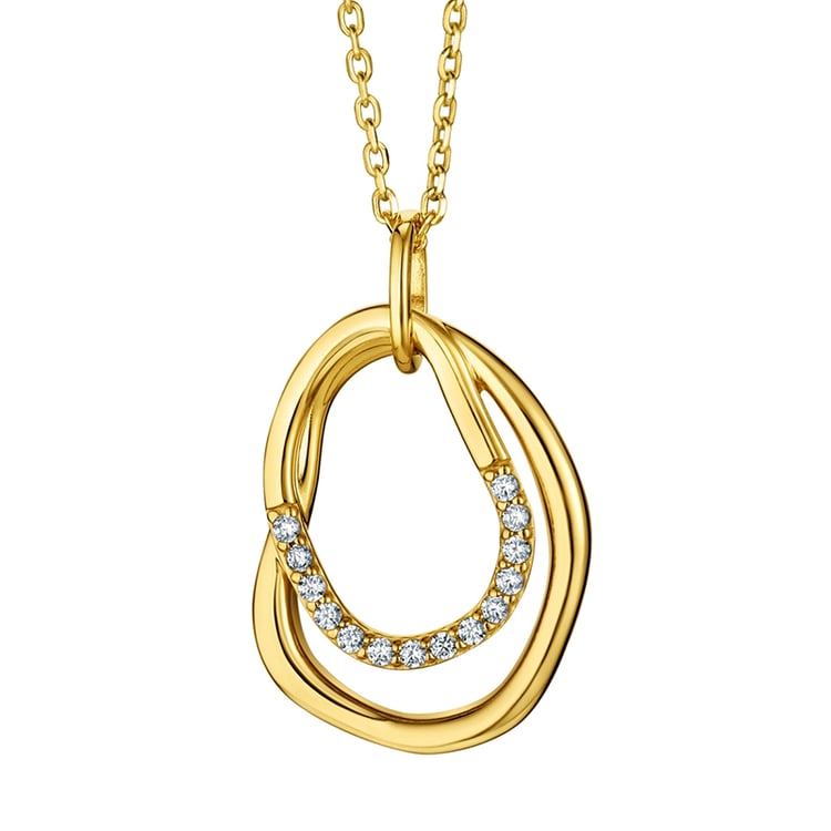 Pozlátený prívesok so zirkónmi Lowry