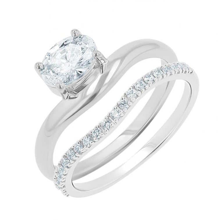 Romantický zásnubný set prsteňov s diamantmi