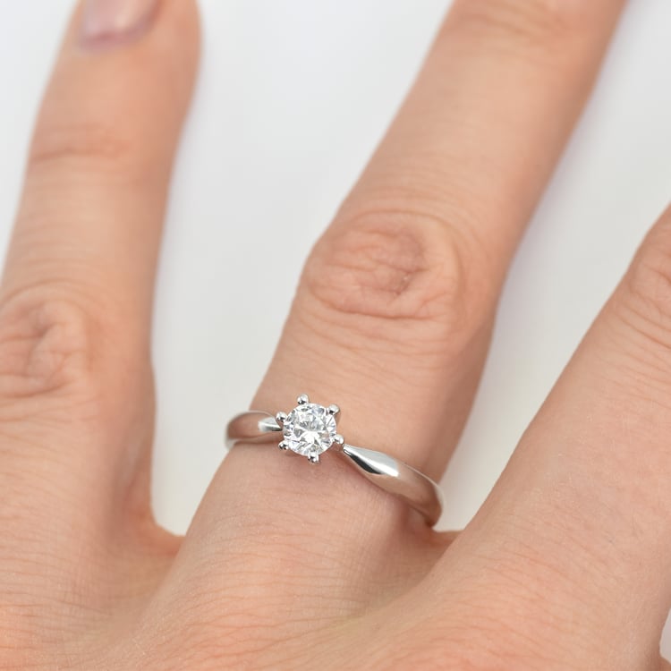 Zásnubný prsteň zo zlata s 0.4ct IGI certifikovaným diamantom Iravan 166118