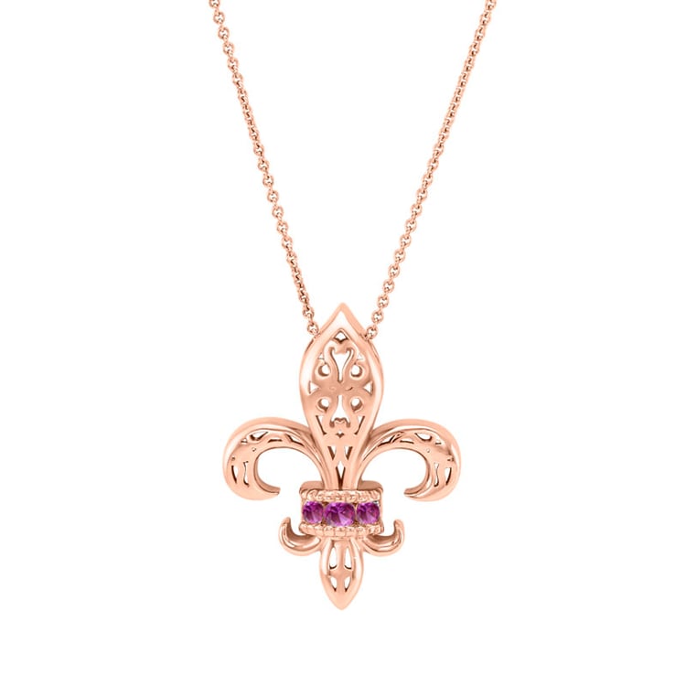 Fleur de lis vintage náhrdelník 29768