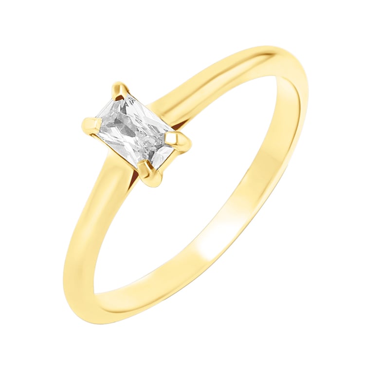 Zásnubný prsteň s emerald lab-grown diamantom Berlana 144497