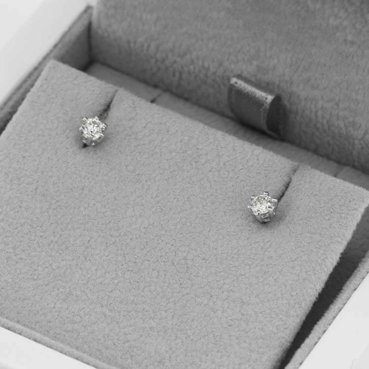 Náušnice s diamantmi a šrubovacím zapínáním 51356