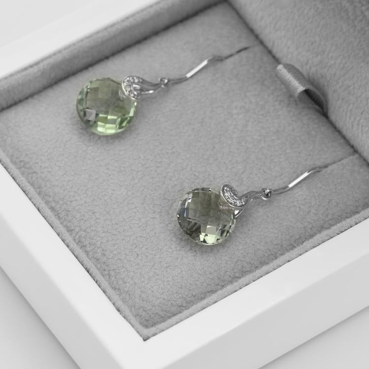 Zlaté náušnice s diamantmi 50324