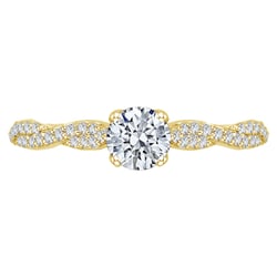 Diamantový zásnubný prsteň s prepletanou obrúčkou Meera