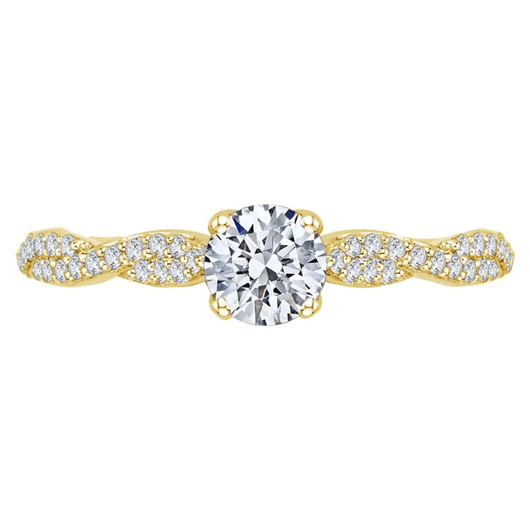 Zlatý prsteň s diamantmi 75026