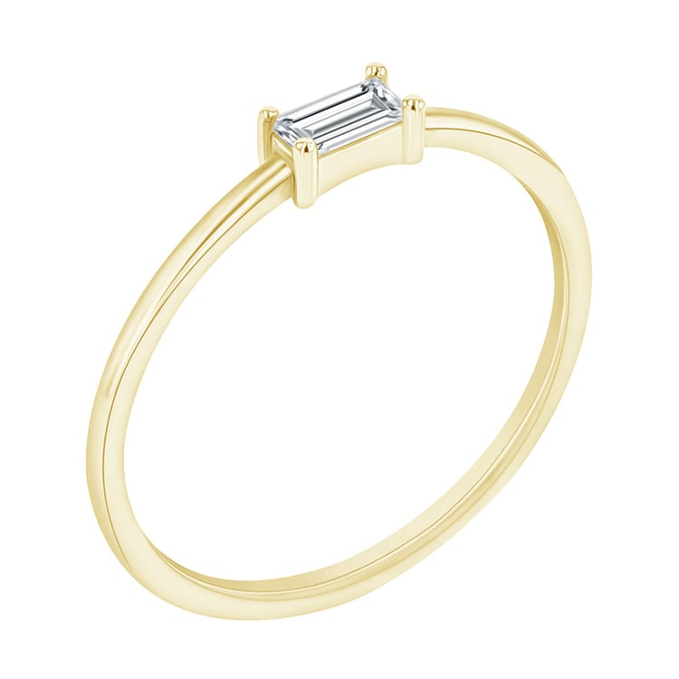 Prsteň s baguette moissanitom Kumar