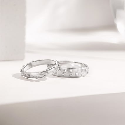 Svadobné obrúčky s atypickým povrchom Kai