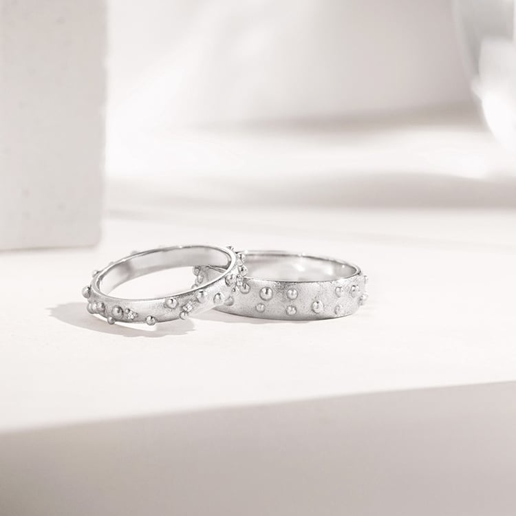 Svadobné obrúčky s atypickým povrchom Kai 155666