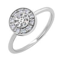 Lab-grown diamanty v halo zásnubnom prsteni Aiva