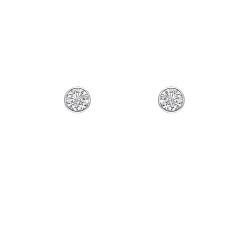 Minimalistické bezel náušnice s lab-grown diamantmi Viosa