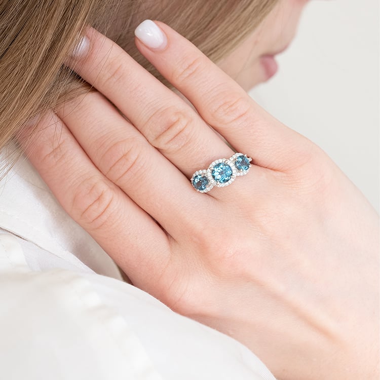 Strieborný prsteň s londýnskými topásmi Toelm 125366