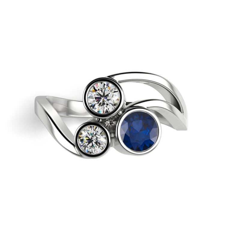 Diamantový platinový prsteň 23437