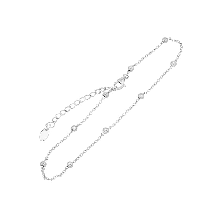 Strieborný minimalistický náramok na nohu Eulalie