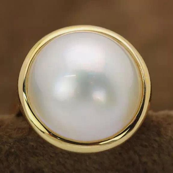 Zlatý perlový prsteň 13206