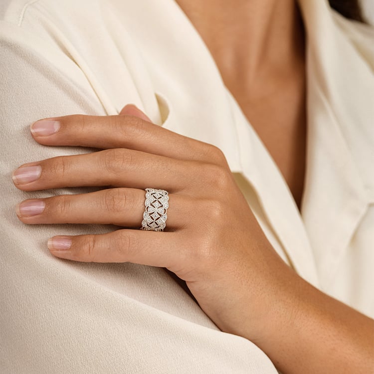 Moderný zlatý prsteň s lab-grown diamantmi Bernt 162789