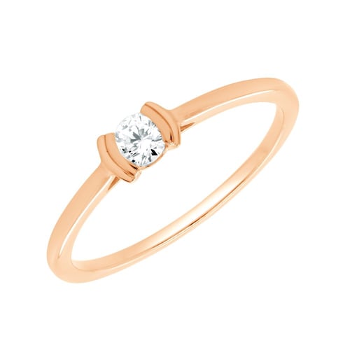 Minimalistický prsteň zo zlata s diamantom Otto