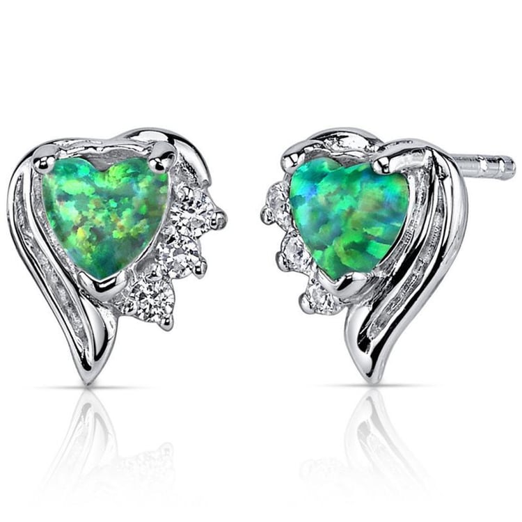 Strieborné náušnice s opálmi