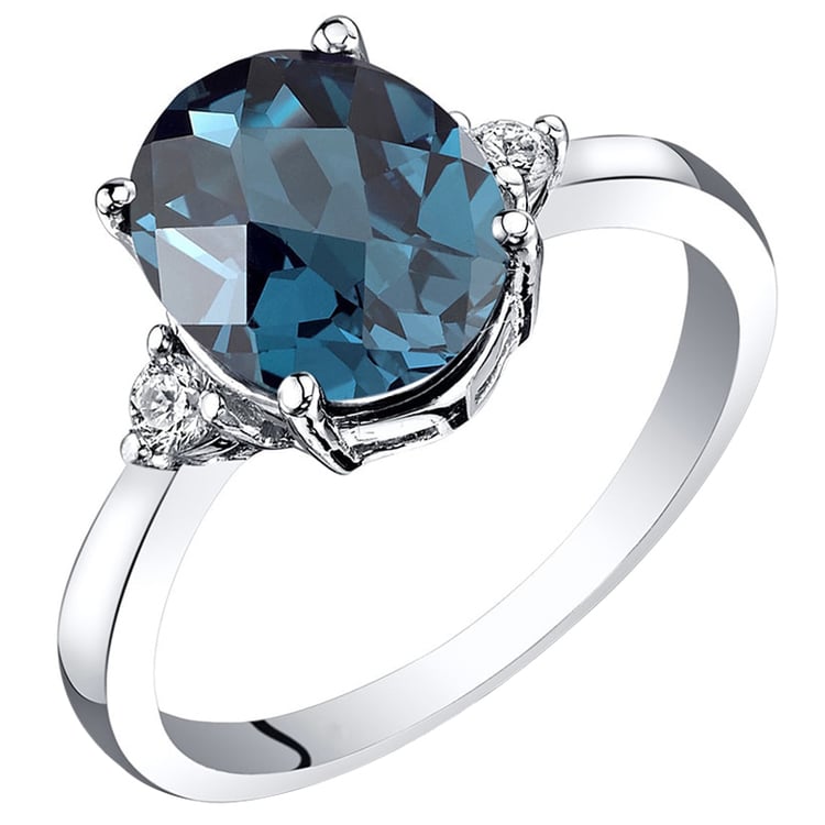 Zlatý prsteň s londýnskym topásom a diamantmi Loida