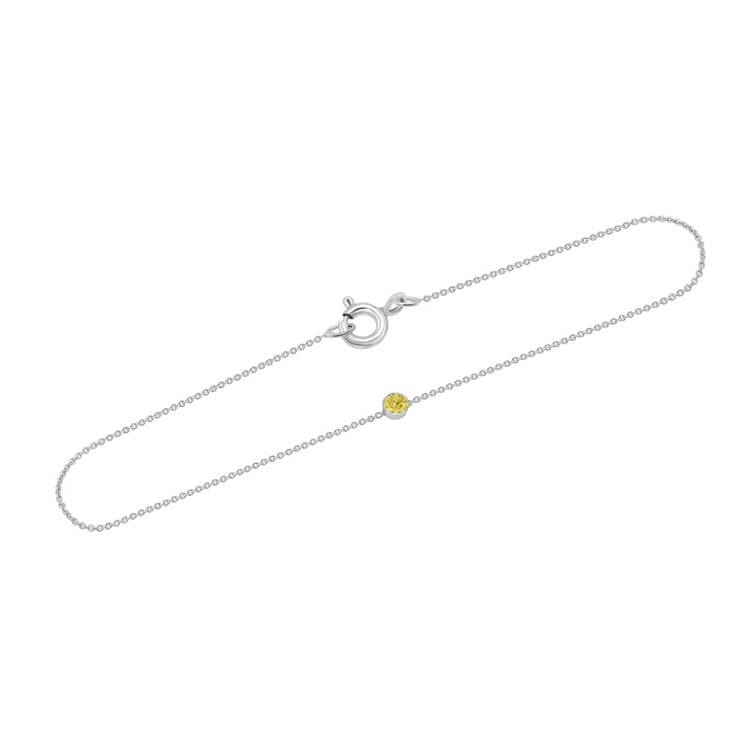 Zlatý minimalistický náramok so žltým diamantom Felidia