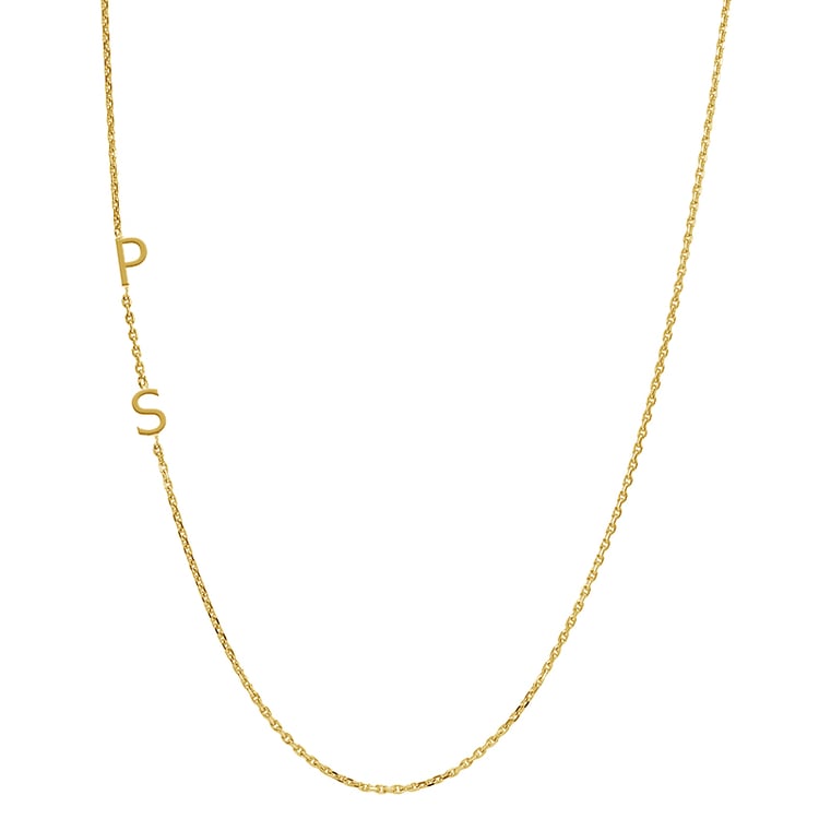 Strieborný náhrdelník s 2 písmenami vašej voľby Lupe