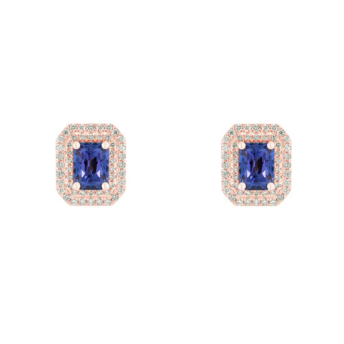 Tanzanitové náušnice s diamantmi Valentina
