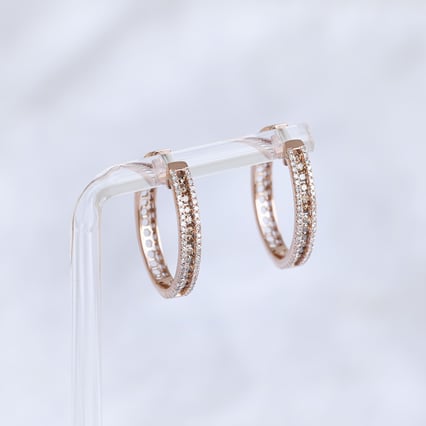 Náušnice s champagne a bielymi diamantmi Travis