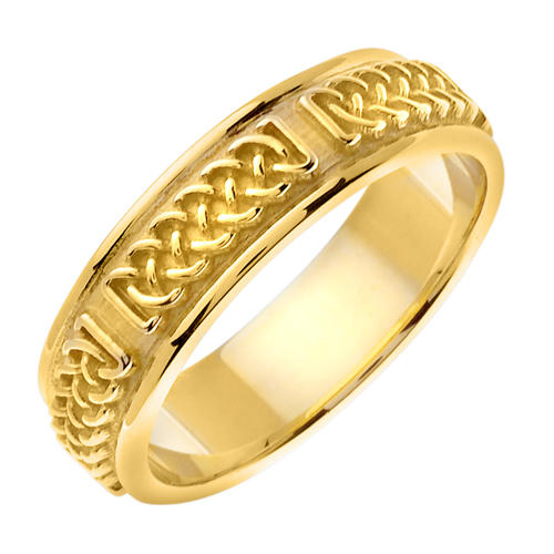 Obrúčky zo žltého zlata zdobené