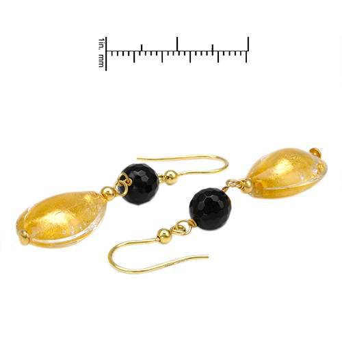 Visiace náušnice pozlátené 54900