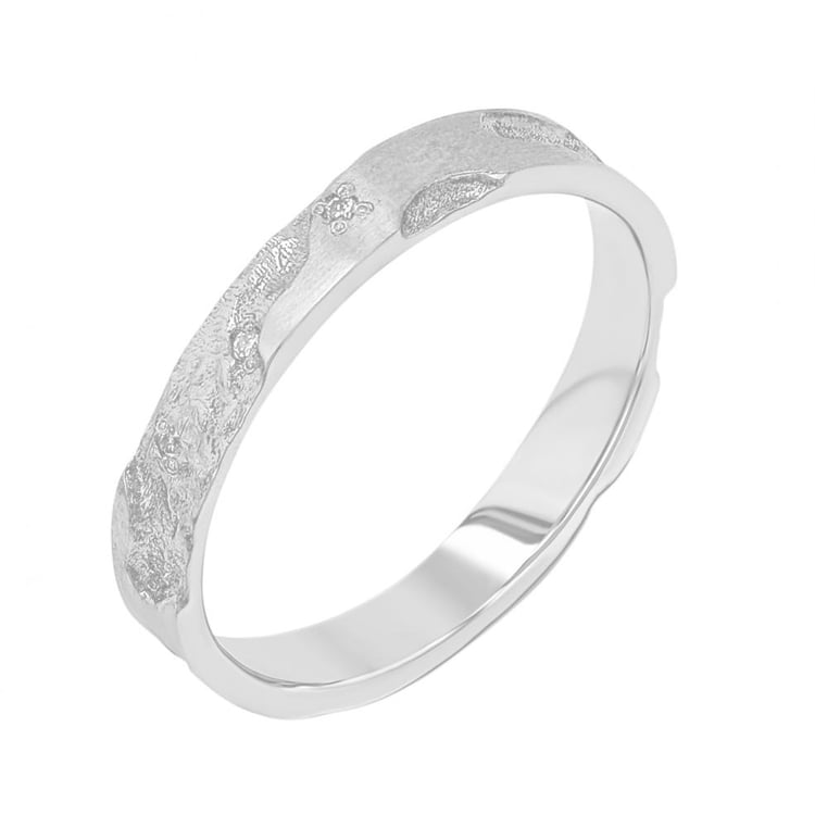 Svadobné obrúčky s ručne rytým povrchom Cley 156443