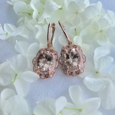 Náušnice s morganitmi