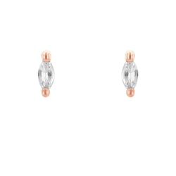 Minimalistické náušnice s bielymi zafírmi Natali