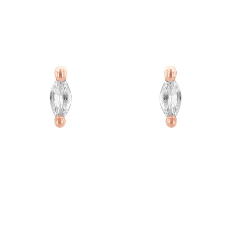 Minimalistické náušnice s bielymi zafírmi Natali 121382