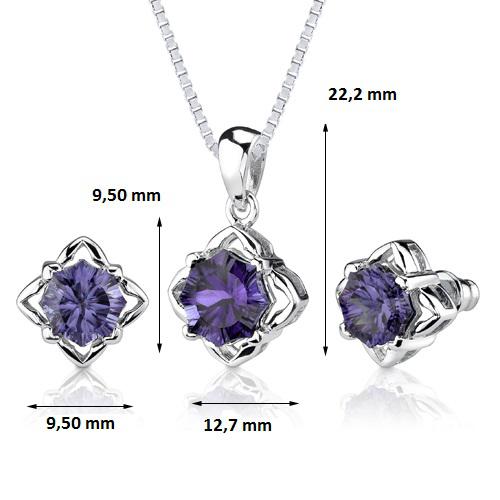 Strieborná alexandritová kolekcia 12349