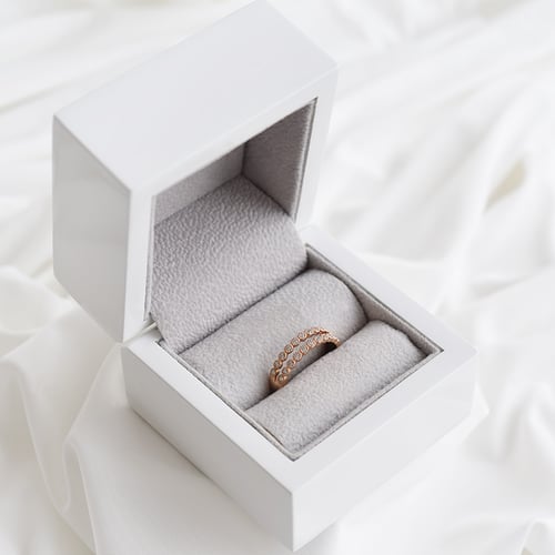 Dvojitá eternity obrúčka s diamantmi Allixo