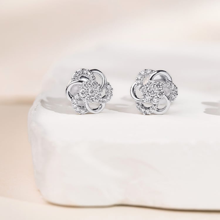 Diamantové náušnice v tvare kvetov Phaedra 154082