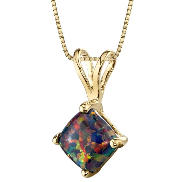 Zlatý prívesok s cushion opálom 22928