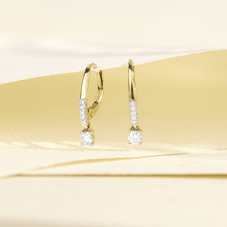 Strieborné visiací náušnice s prírodnými diamantmi 158824