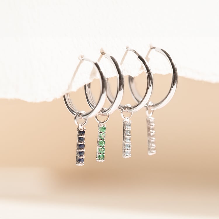 Zlaté visiace náušnice s modrými topásmi Christy 138336