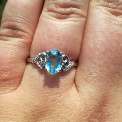 Prsteň s akvamarínom