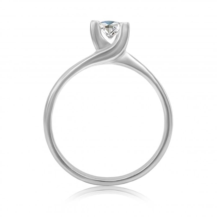 Zlatý zásnubný prsteň s diamantom 21262