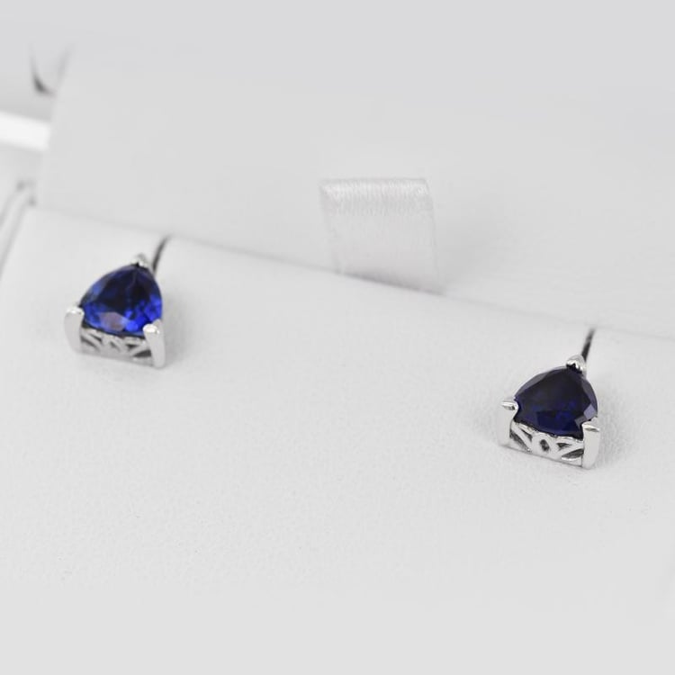 Zafírové náušnice zo striebra Ladie 6350