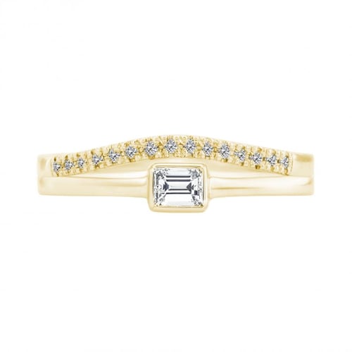 Zlatý zásnubný set s emerald diamantom Lilithena