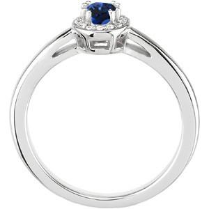 Prsteň so zafírom a diamantmi 53061