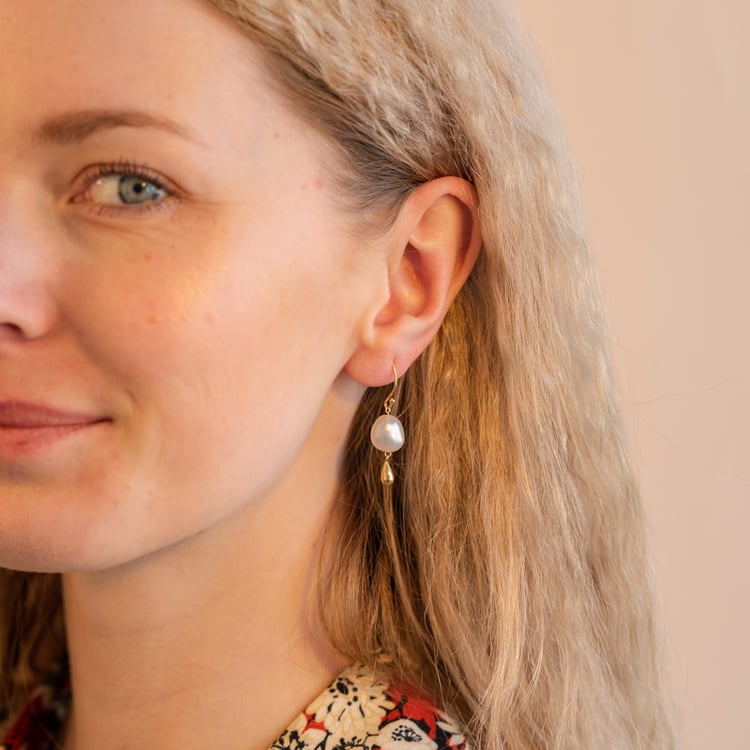 Pozlatená perlová kolekcia šperkov Avaya 101258