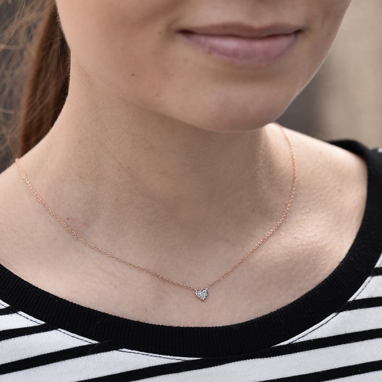 Diamantový náhrdelník so srdiečkom Algoma 41681