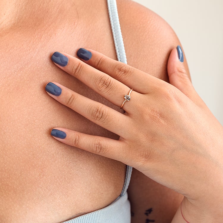 Zásnubný prsteň s pear salt and pepper diamantom Karida 126259